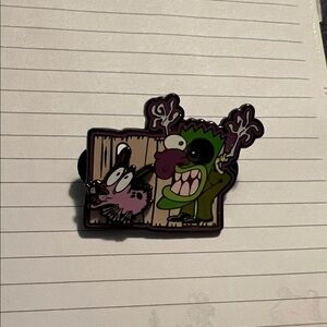 Hot Topic Cartoon Character Enamel Pin - Purple and Green